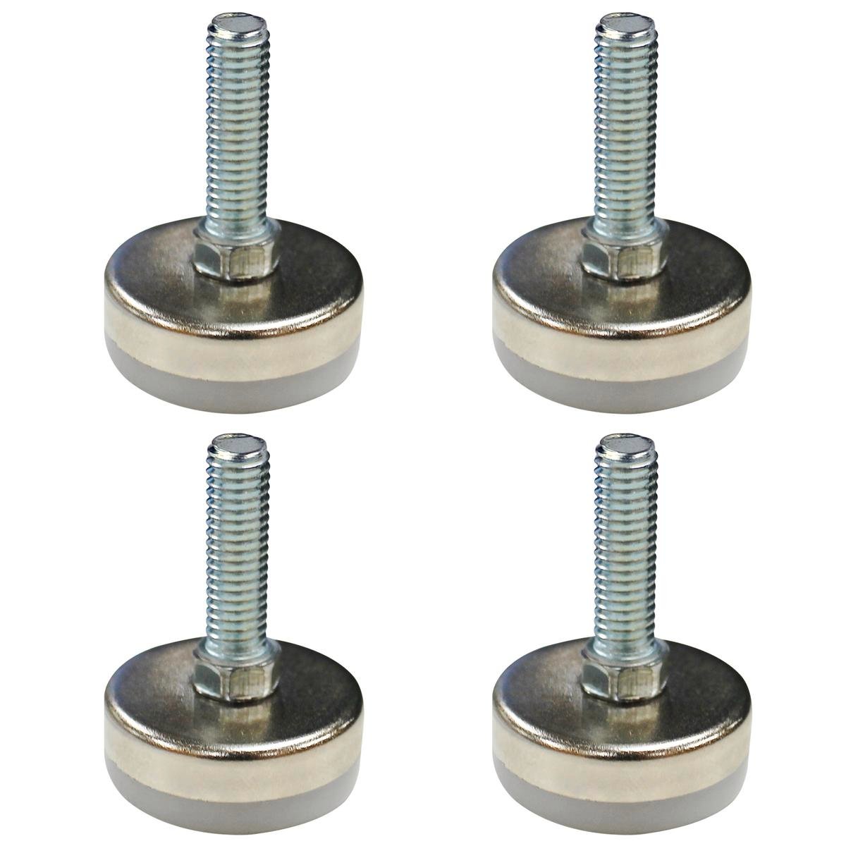 Richmond 25mm x M6 Zinc Plated Steel Fixed Levelling Foot 4 Pack