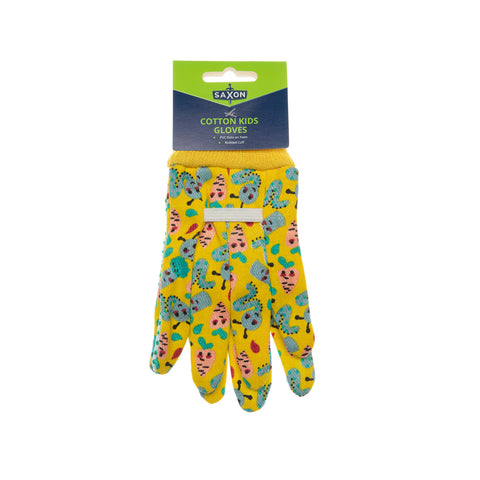 Saxon Kids Cotton Gloves with Nonslip Grip