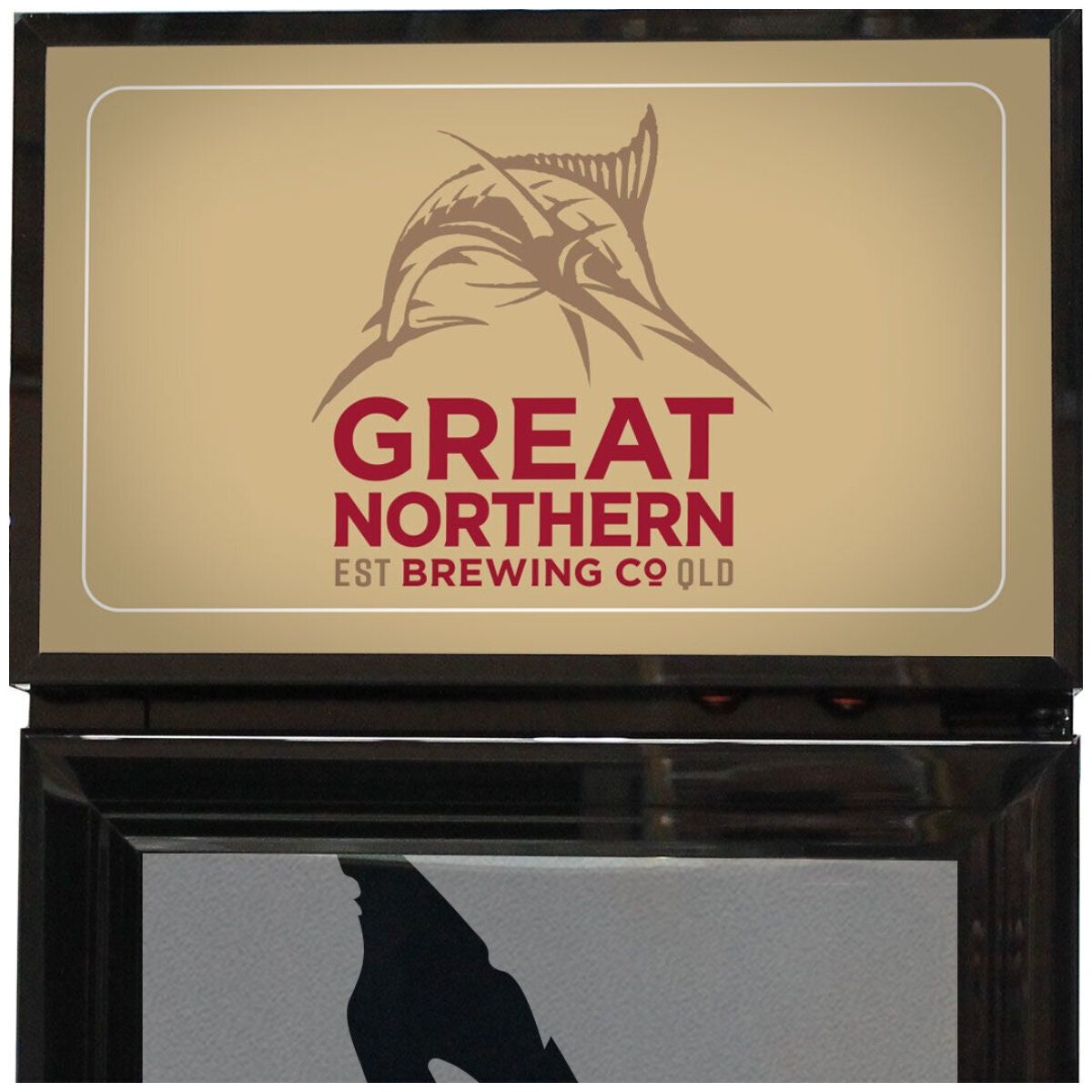 Schmick 160L Great Northern Gold Branded Skinny Upright Bar Fridge - 9 Star - SS-P160-GNBC-GOLD