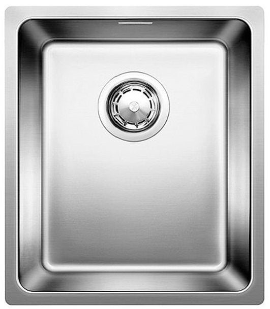 Blanco ANDANO single bowl top or flush mount sink - 18/10 stainless steel with overflow - ANDANO340IFNK5