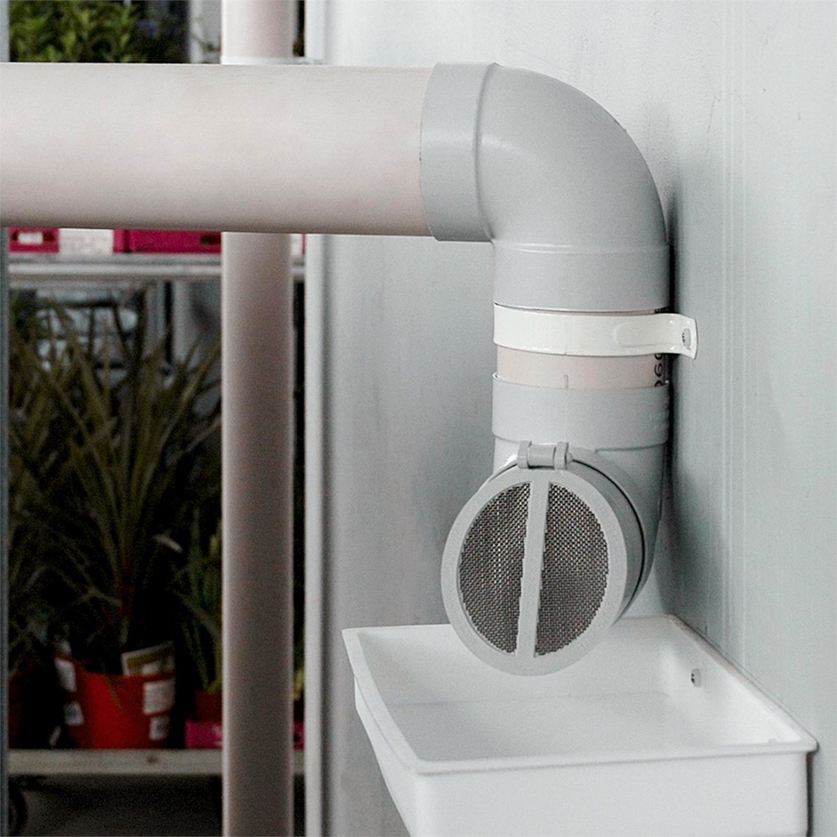Rain Harvesting 90mm Female Vented Screen Flap Valve - UPVC & Stainless Steel