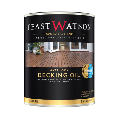 Feast Watson Merbau Matt Look Decking Oil 1L Water Based UV Resistant - SuperSaverAU - view 1