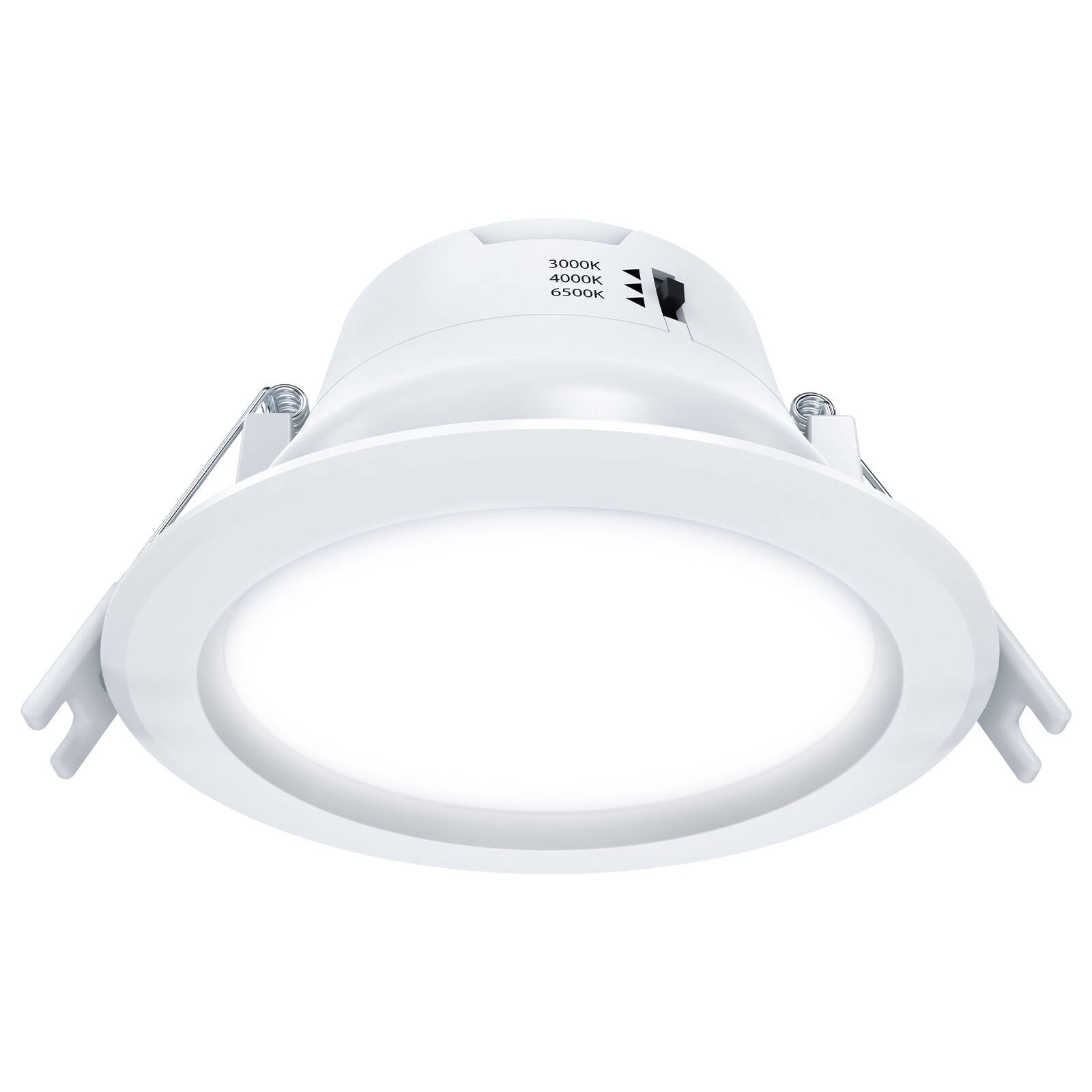 Arlec 9W 92mm Tri-Colour Dimmable LED Downlight Recessed Lens 240V White 2 Pack ALD285P2