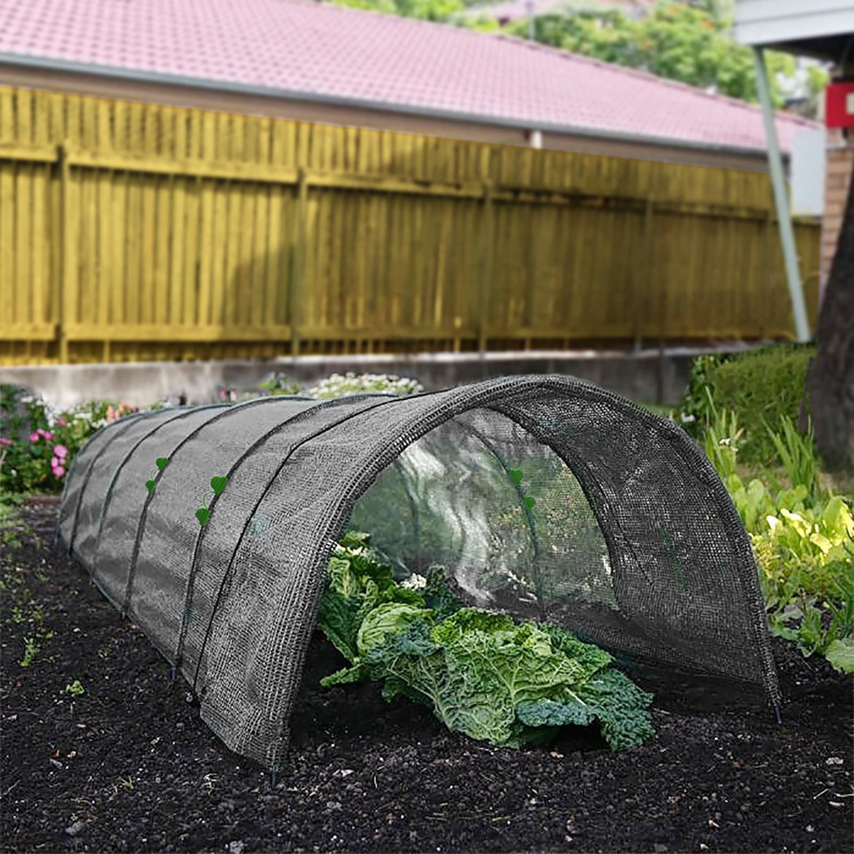 Jack Greenhouse Shade Grow Tunnel 1.5m x 5m Knit Cloth Easy Access - SuperSaverAU - view 2