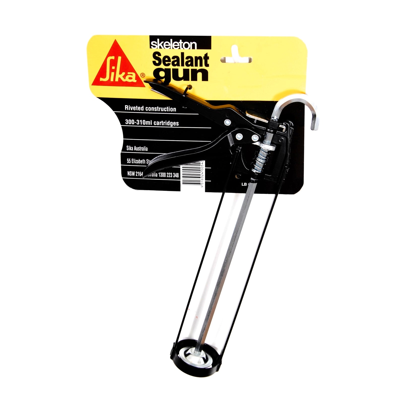 Sika Skeleton Caulking Gun 300ml Metal Orange Dripless Sealant Applicator