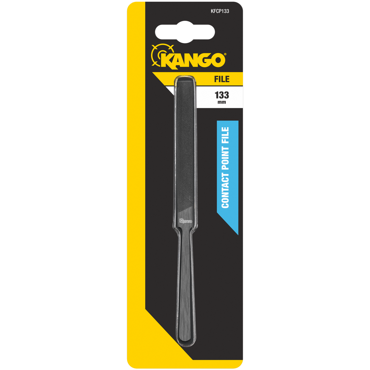 Kango 133mm Contact Point File - Tempered Carbon Steel - Black - Precision Cleaning Tool - SuperSaverAU - view 1