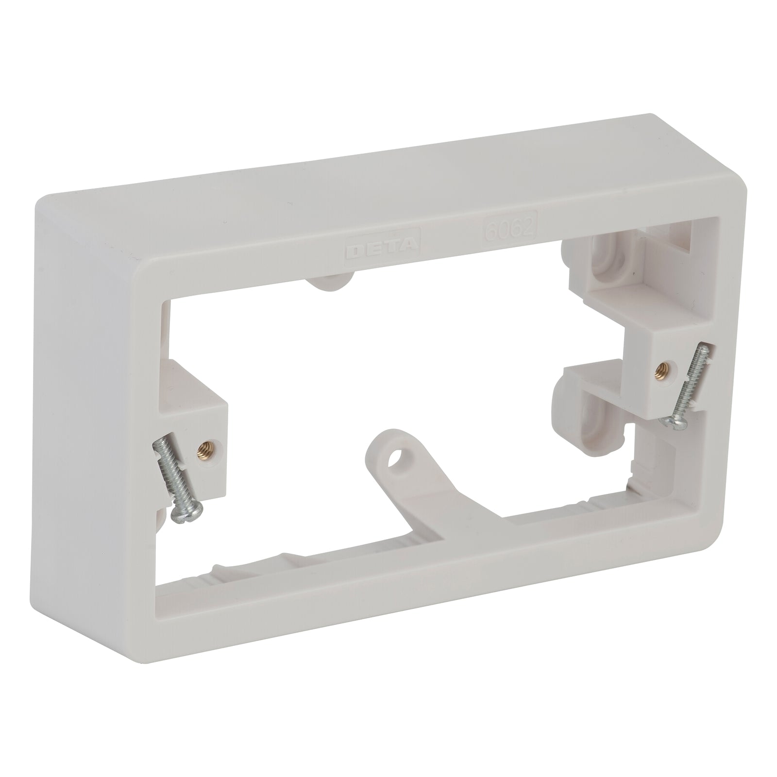 DETA Wide Mounting Block for 6212B 34mm Deep White Polycarbonate 6062B