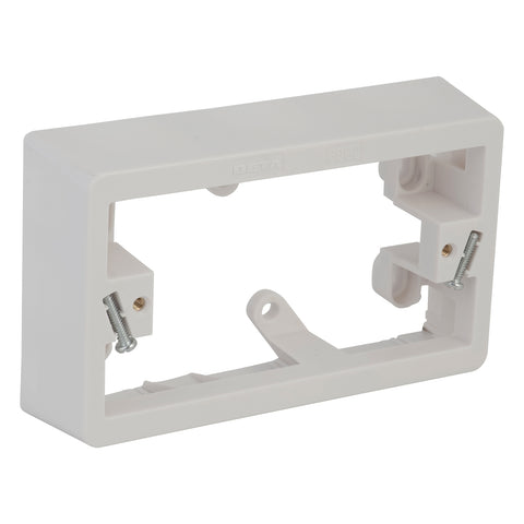 DETA Wide Mounting Block for 6212B 34mm Deep White Polycarbonate 6062B
