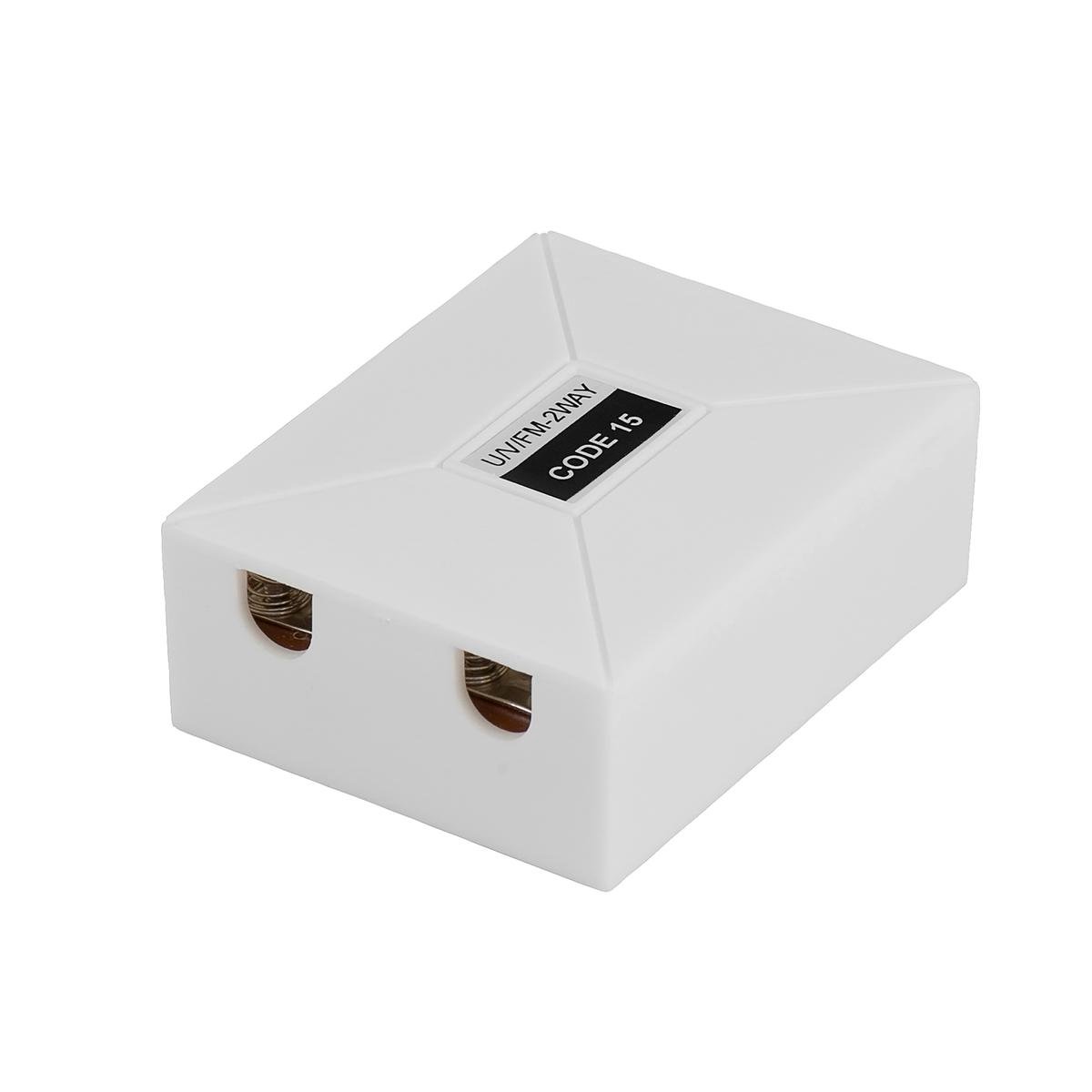 Antsig 2-Way Coaxial Splitter Junction Box, Nickel Plated Indoor TV Splitter, White
