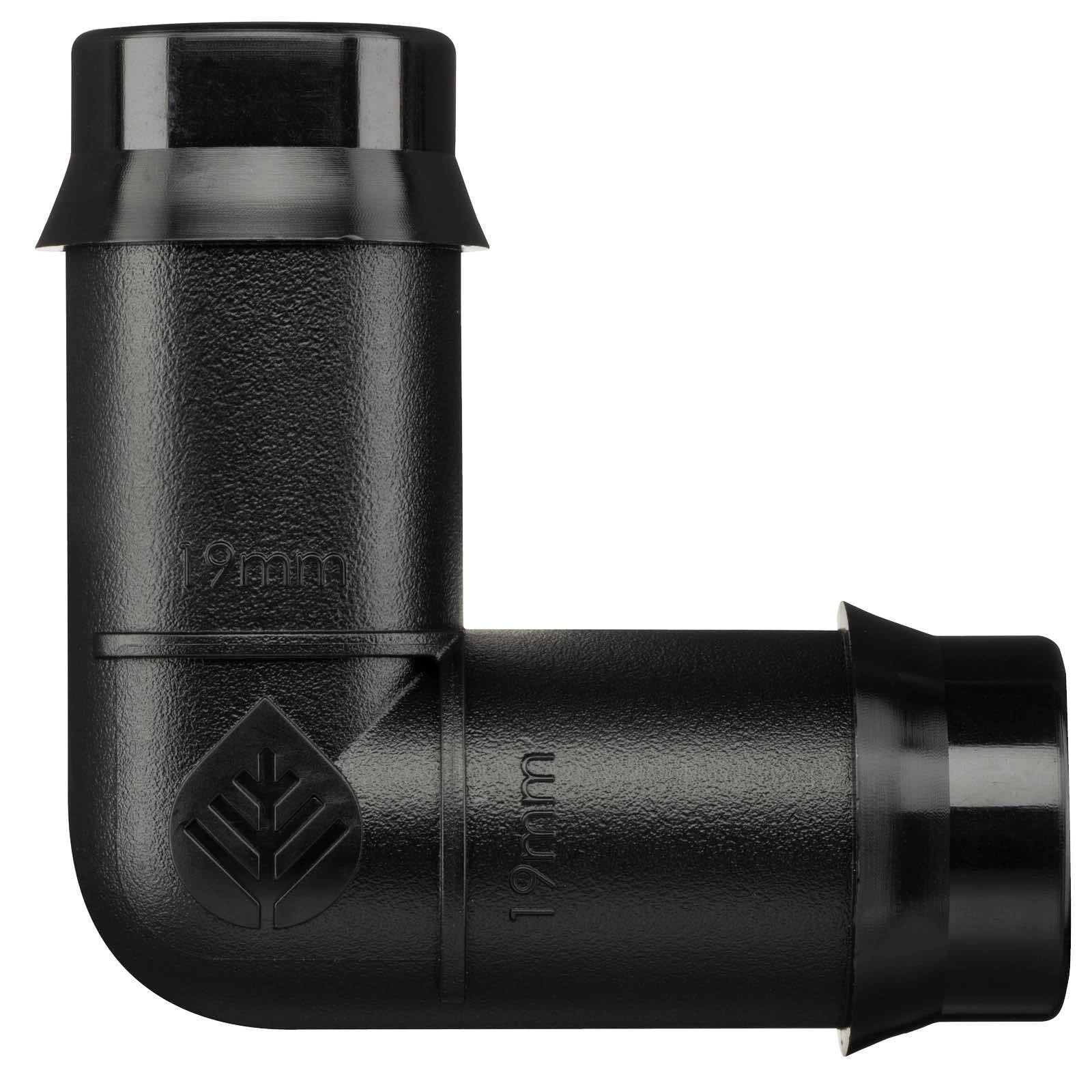 Pope 19mm Poly Barbed Elbow - Black Right-Angle Irrigation Fitting, 1000kPa