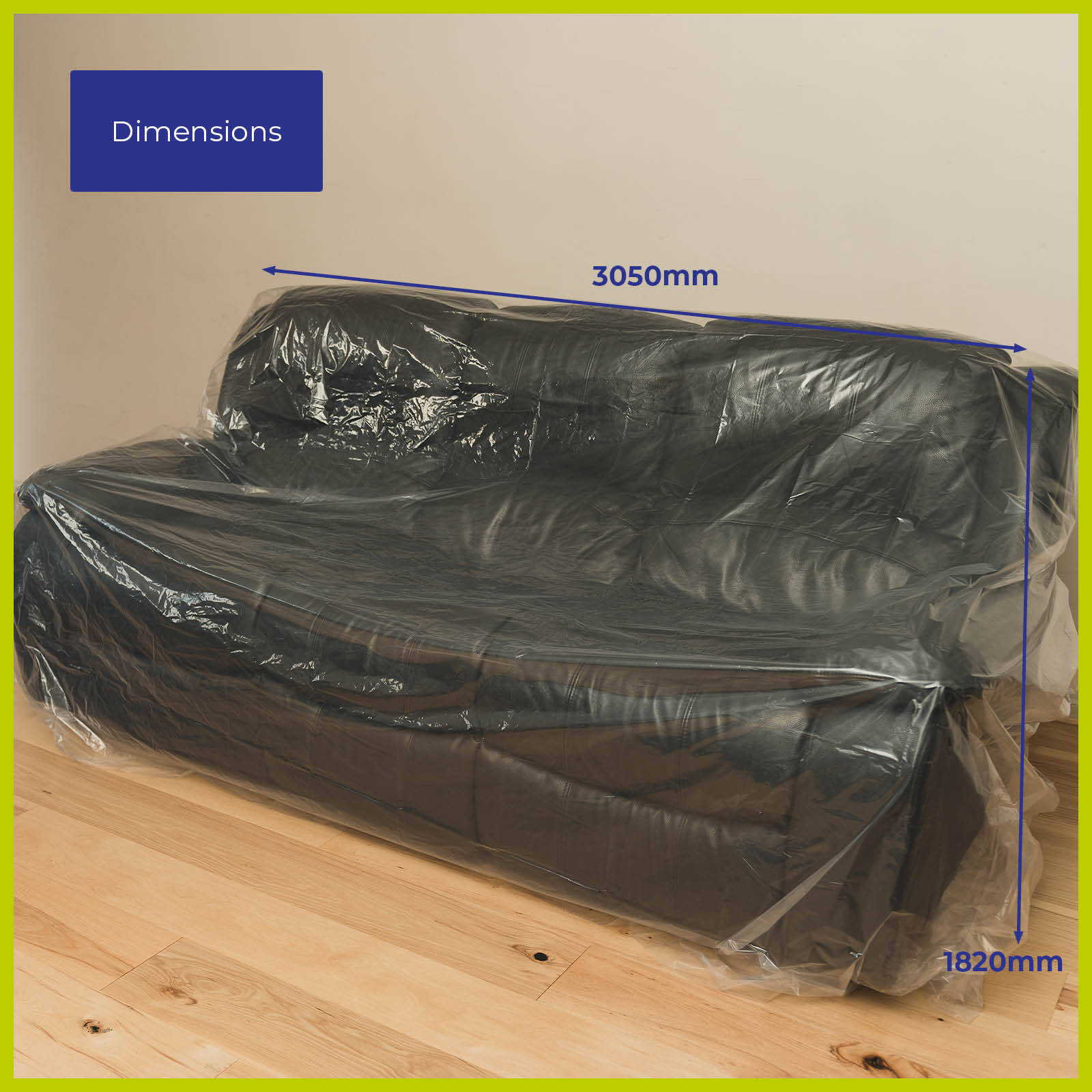 Packz Clear Plastic 2-3 Seater Lounge Cover 1820 x 3050mm