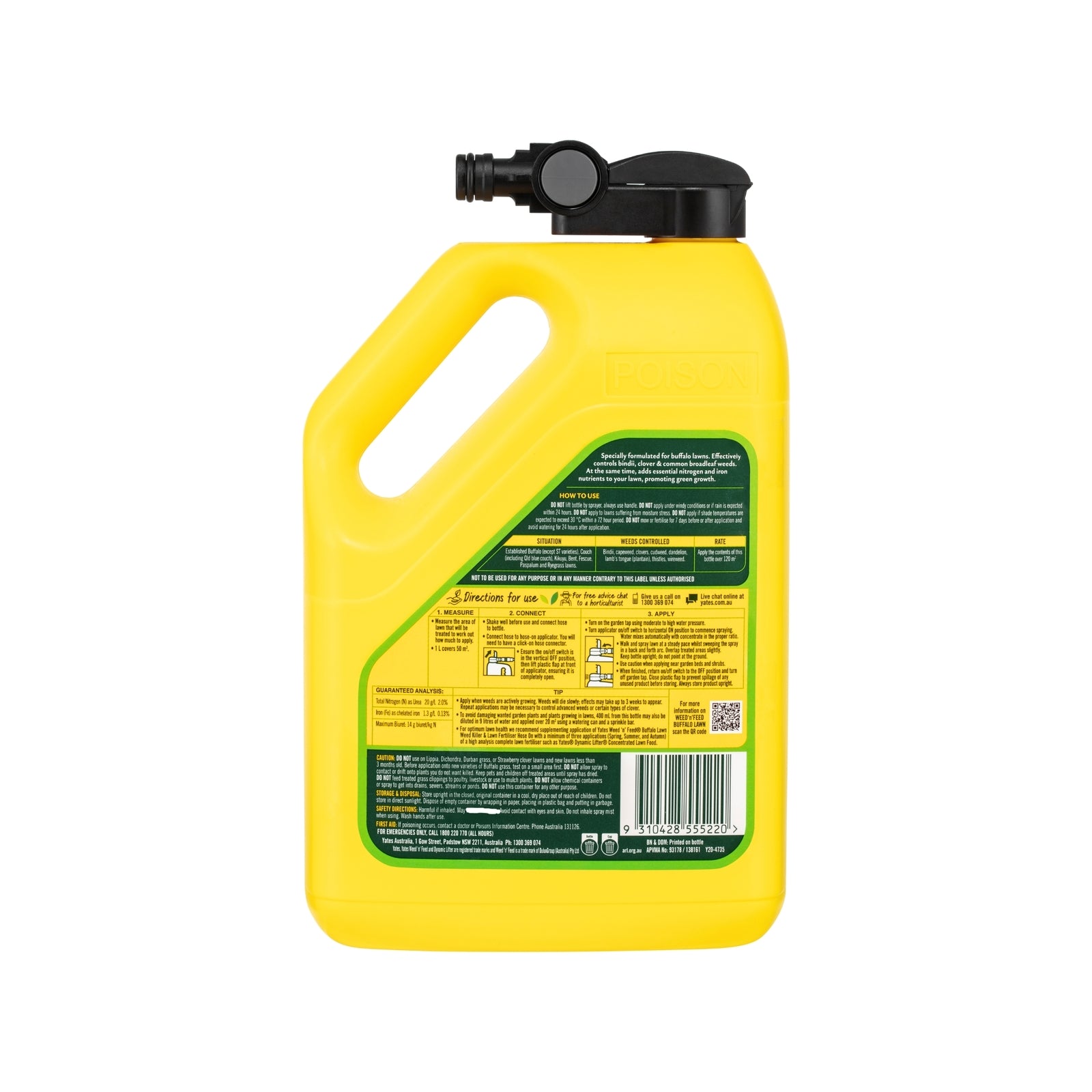 Yates 2.4L BuffaloPro Weed 'n' Feed Hose-On Weed Killer