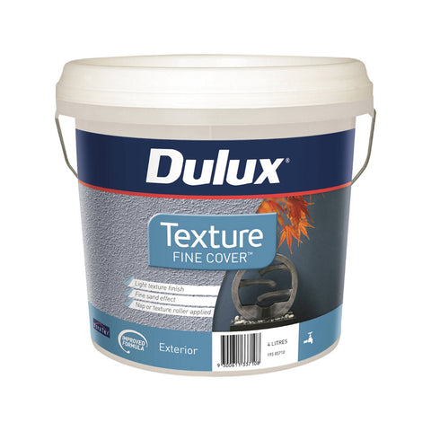 Dulux Fine Texture Exterior Paint 4L, Water Based, Brick Render & Masonry