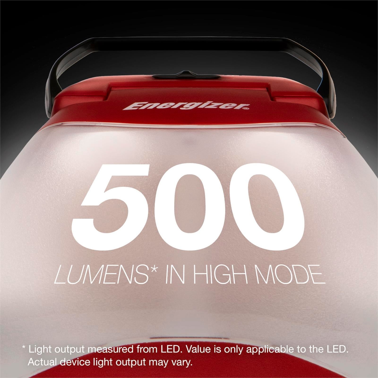 Energizer 500 Lumen Folding LED Lantern Red Water Resistant FL457