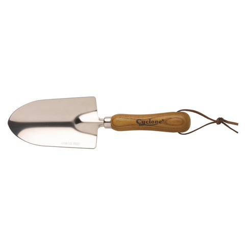 Cyclone Stainless Steel Garden Trowel with Timber Handle