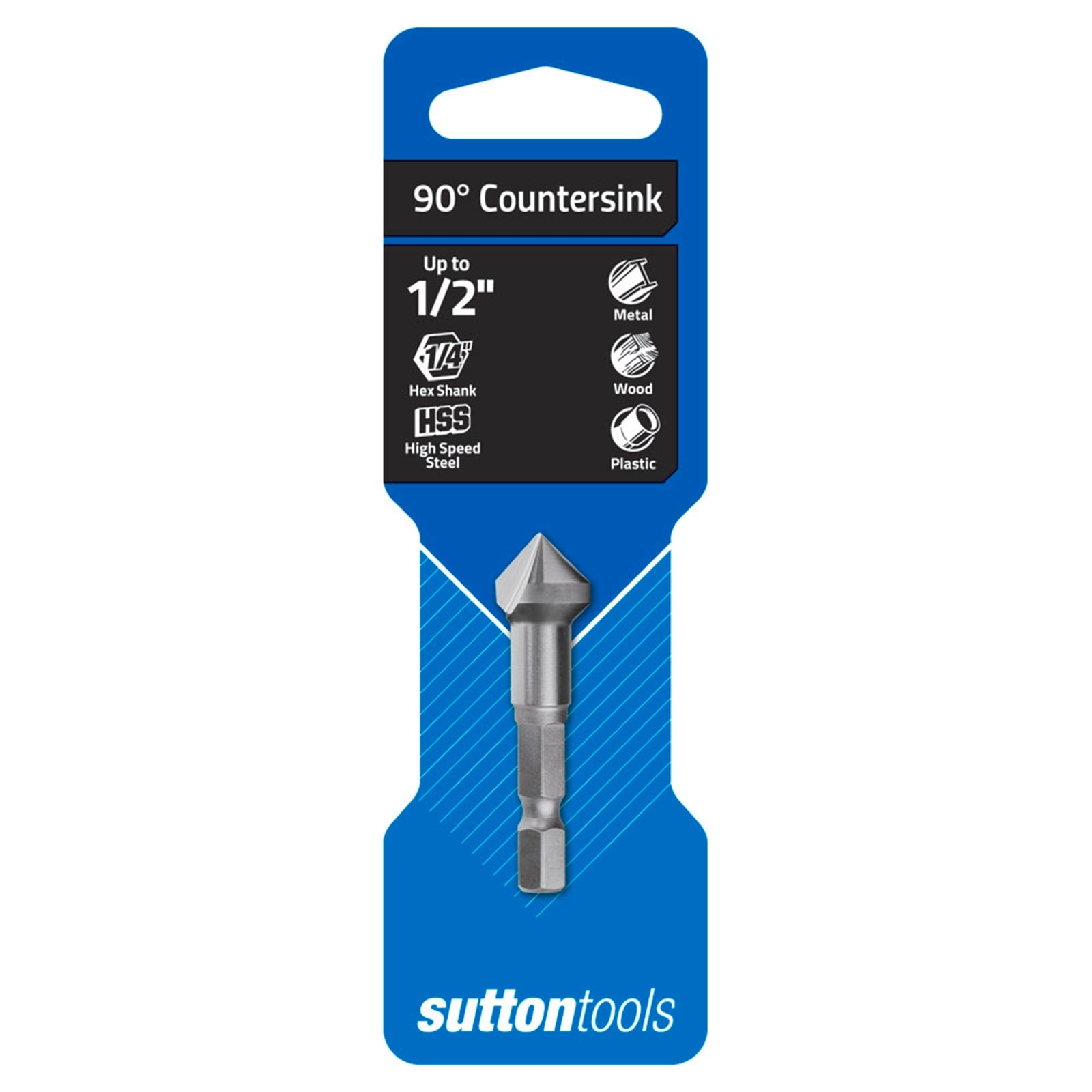 Sutton Tools 90 Degree Countersink Bit, Resharpenable Steel