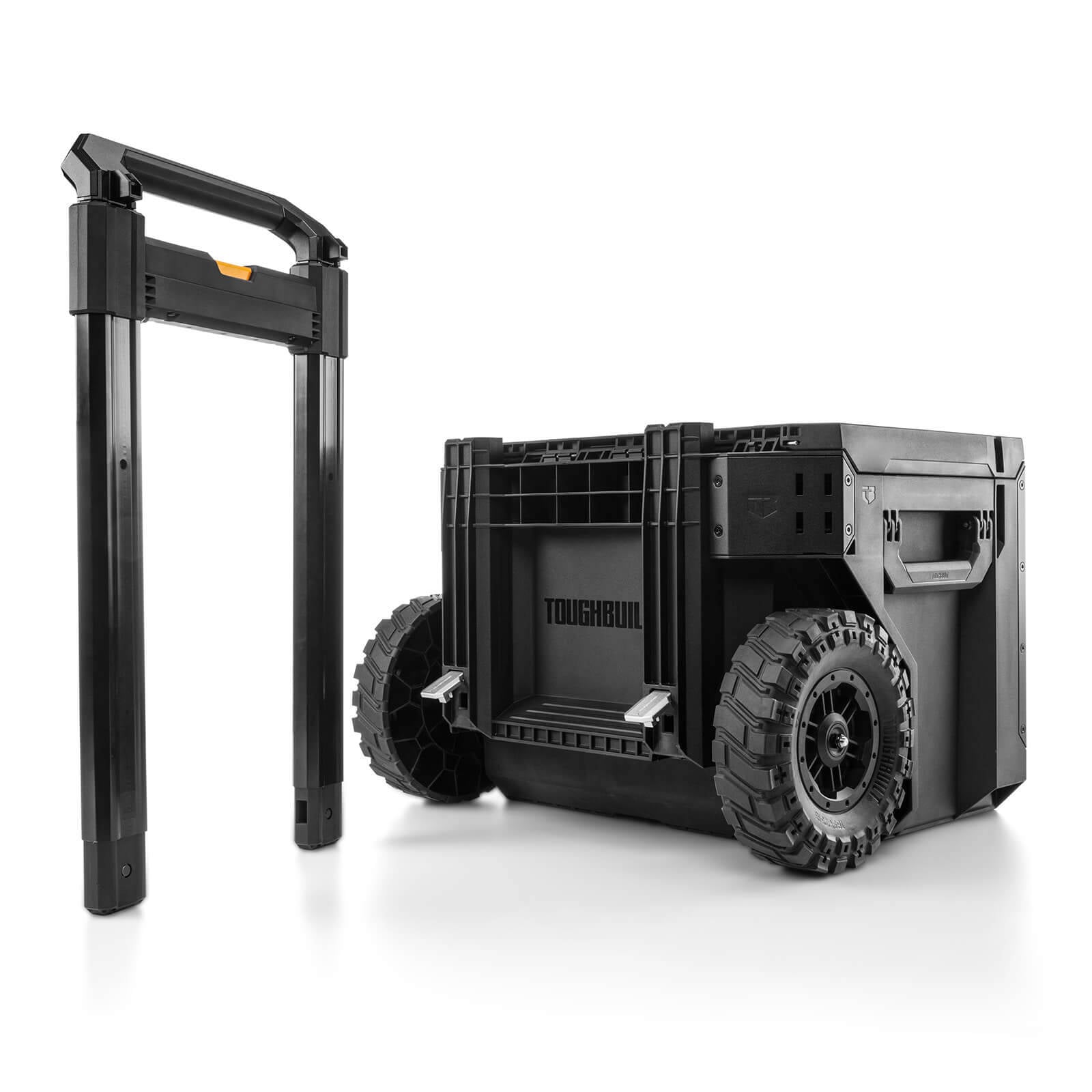 ToughBuilt StackTech Rolling Tool Box - Telescoping Handle & All-Terrain Wheels