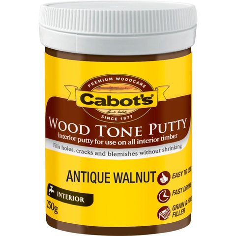 Cabot Antique Walnut Woodtone Putty 250g Water Based Fast Drying - SuperSaverAU - view 1
