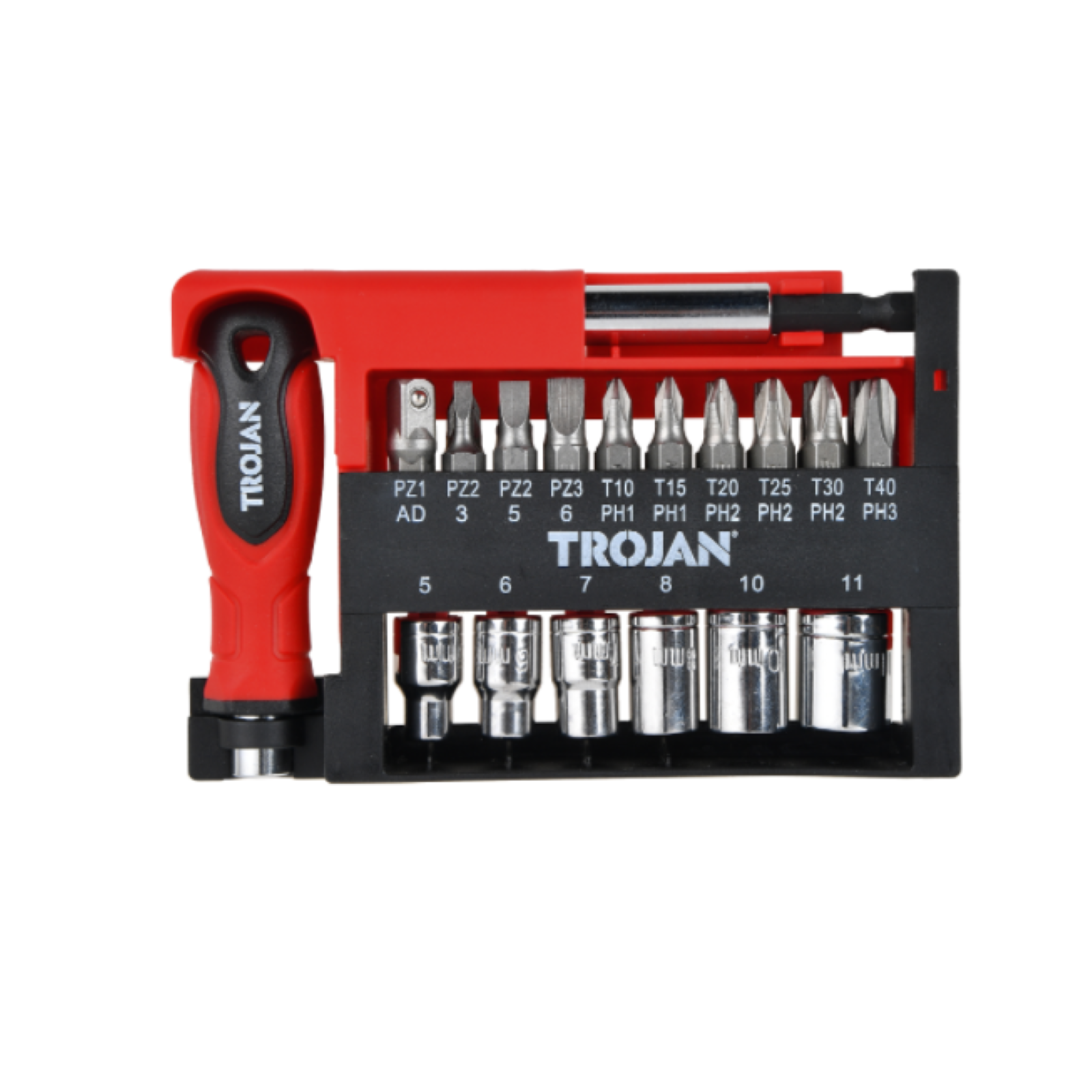 Trojan 28-Piece Screwdriver and Bit Set with Storage Case