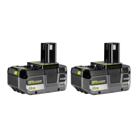 Ryobi 18V ONE+ 5.0Ah Lithium High Performance Battery Twin Pack RB185050X