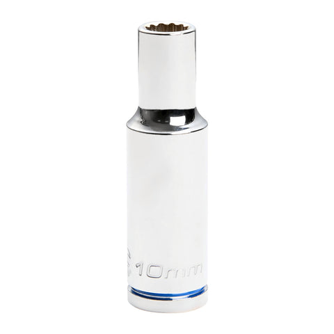 Kincrome 10mm 1/2" Drive Deep Socket, Chrome Vanadium Steel, 12 Point, Rust Resistant