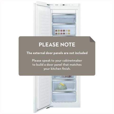Bosch Series 6 221L Built-In Integrated Freezer - NoFrost, VarioZone, BigBox, 3 Star Energy - GIN81AC30A