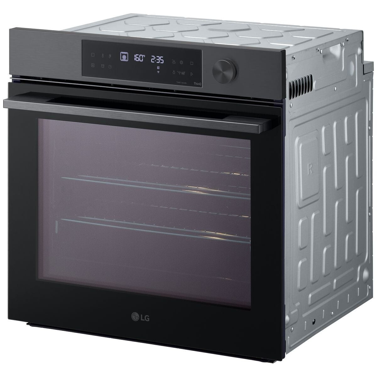 LG Series 7 60cm InstaView Pyrolytic Oven - 76L, 4-in-1 Pro Cooking, Matte Black - BO607G1MB4