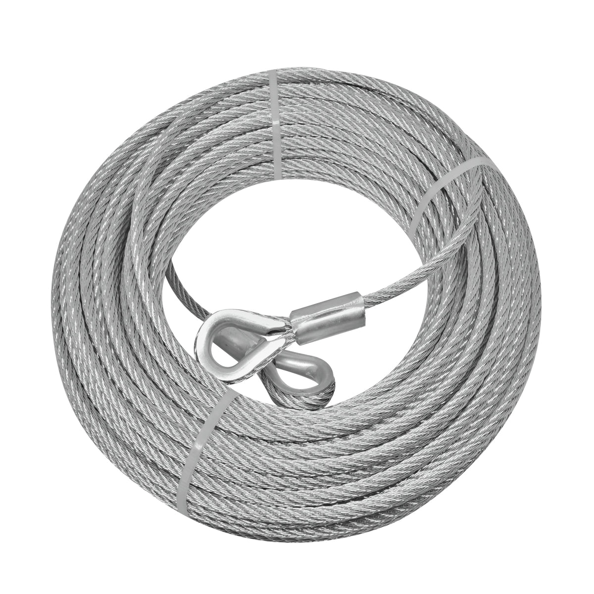 Pinnacle 5mm x 30m Galvanised Steel Wire Rope with Loops, 355kg
