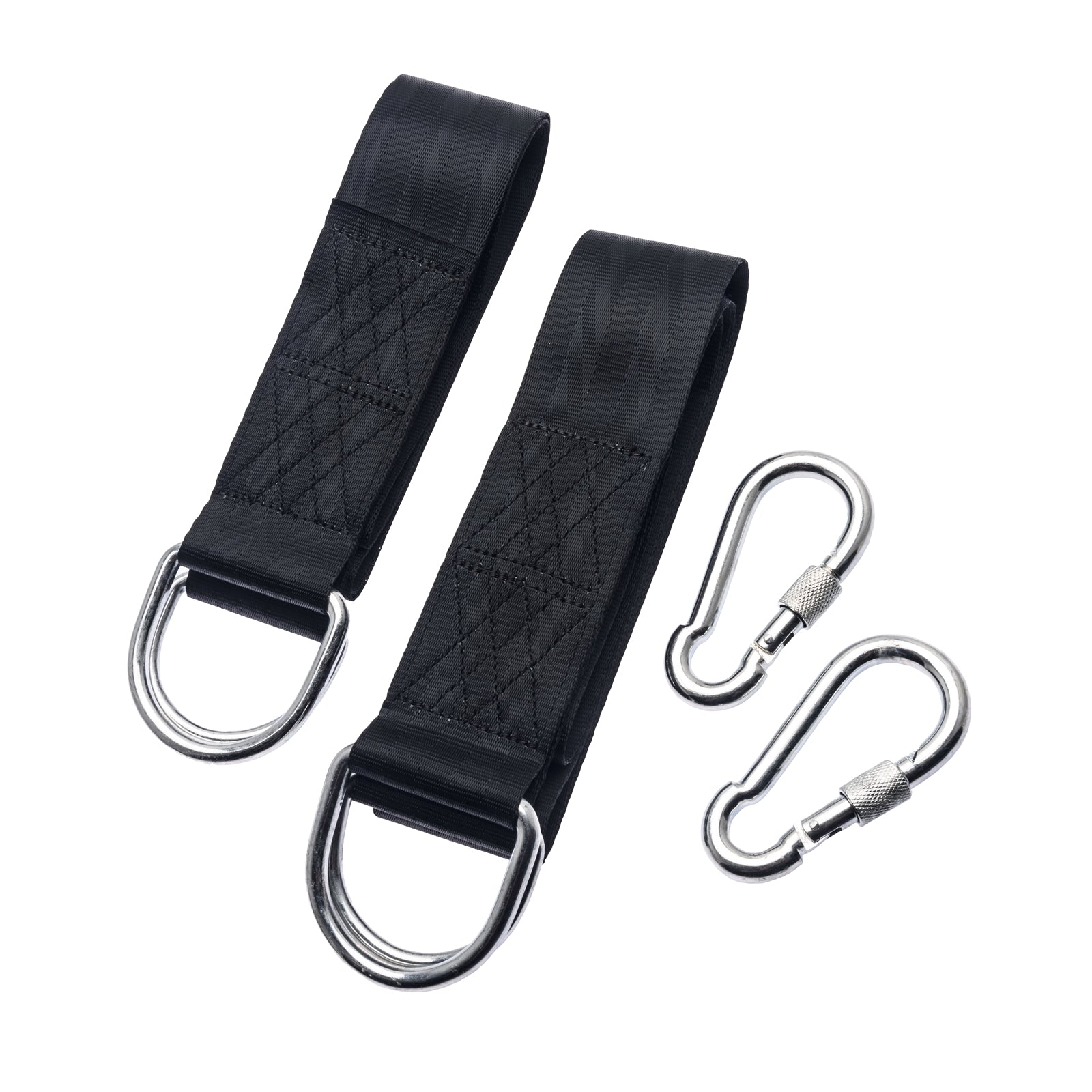 ZENITH 1.5m Polyester Hammock Straps with Carabiners Zinc Plated