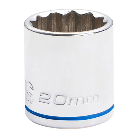 Kincrome 20mm 3/8" Square Drive Socket - Chrome Vanadium Steel - Rust Resistant - SuperSaverAU - view 1