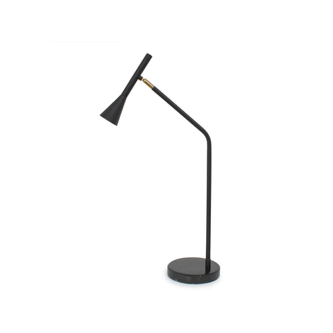 Home Design Svelte Black 9W GU10 Marble & Metal Desk Lamp 56753