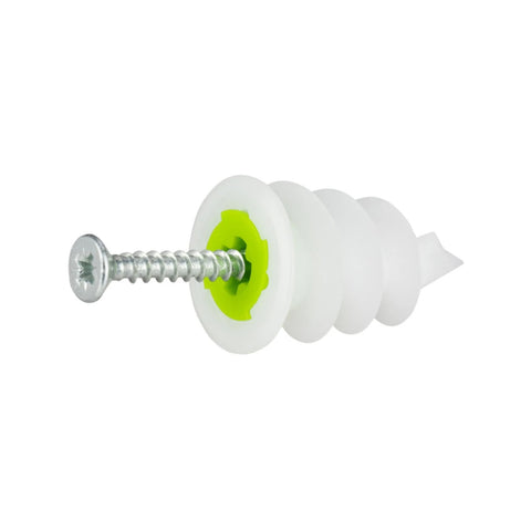 GripIt Green 30mm Self Drive Plasterboard Fixing 20kg Rated 100 Pack