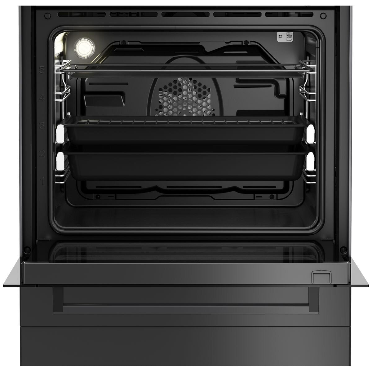 Beko 60cm Pyrolytic Freestanding Oven - Induction Cooktop, 81L, Anthracite, SteamShine - BFC60IPAN