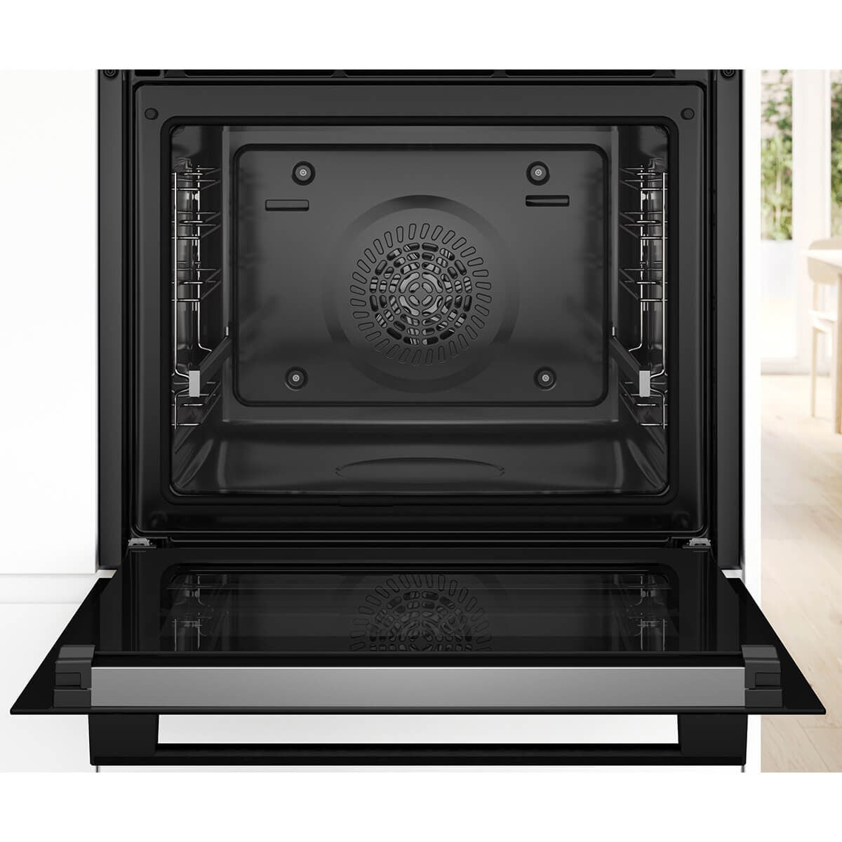 Bosch 60cm Pyrolytic Built-in Oven with Steam Function - 71L Black - 3D HotAir - HRG572EB3A