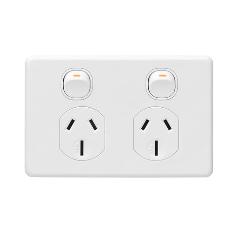DETA 15Amp X6 Double Power Point - 2 Outlets - Polycarbonate - Durable - SuperSaverAU - view 1