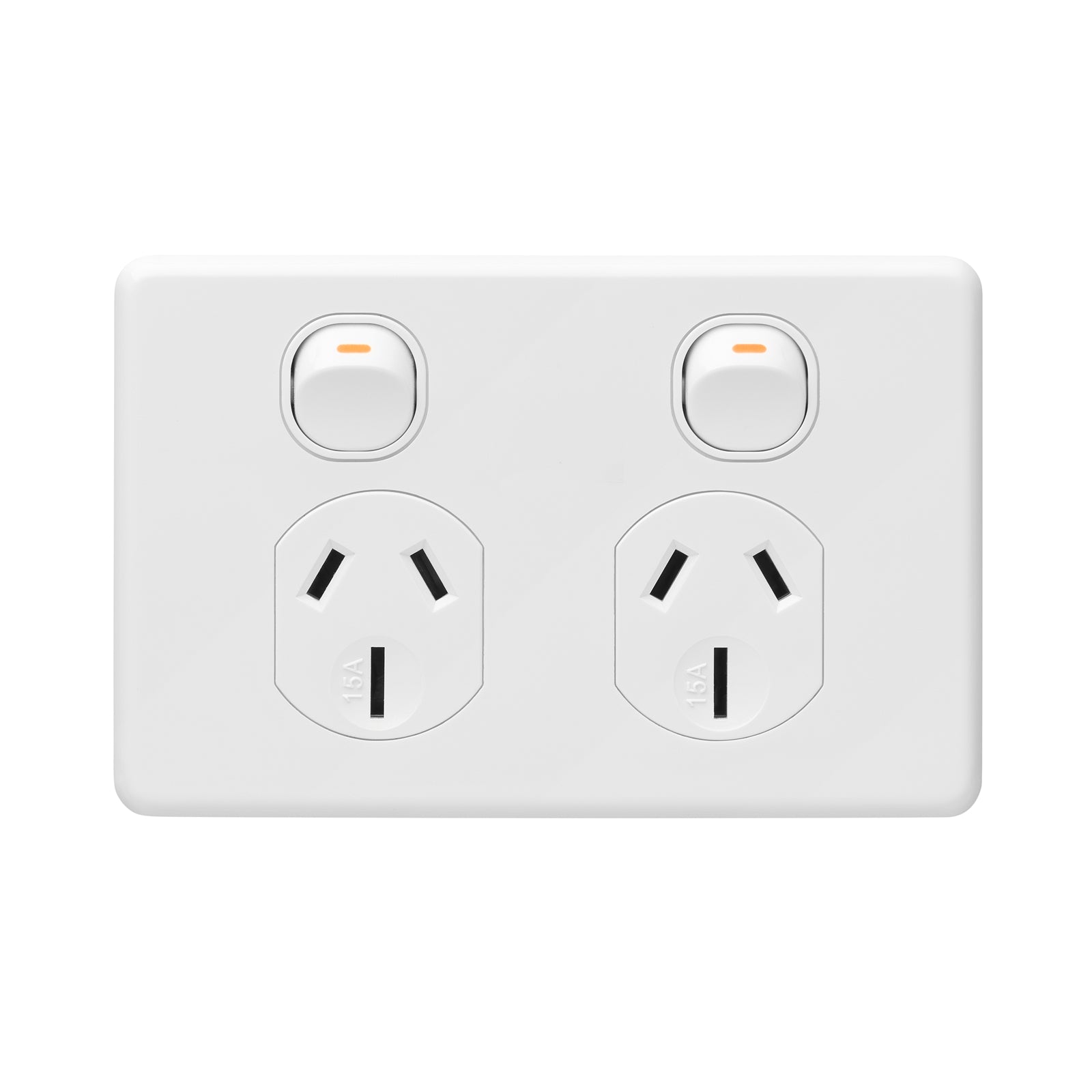DETA X6 15 Amp Double Power Point White Polycarbonate 250V Heavy Duty