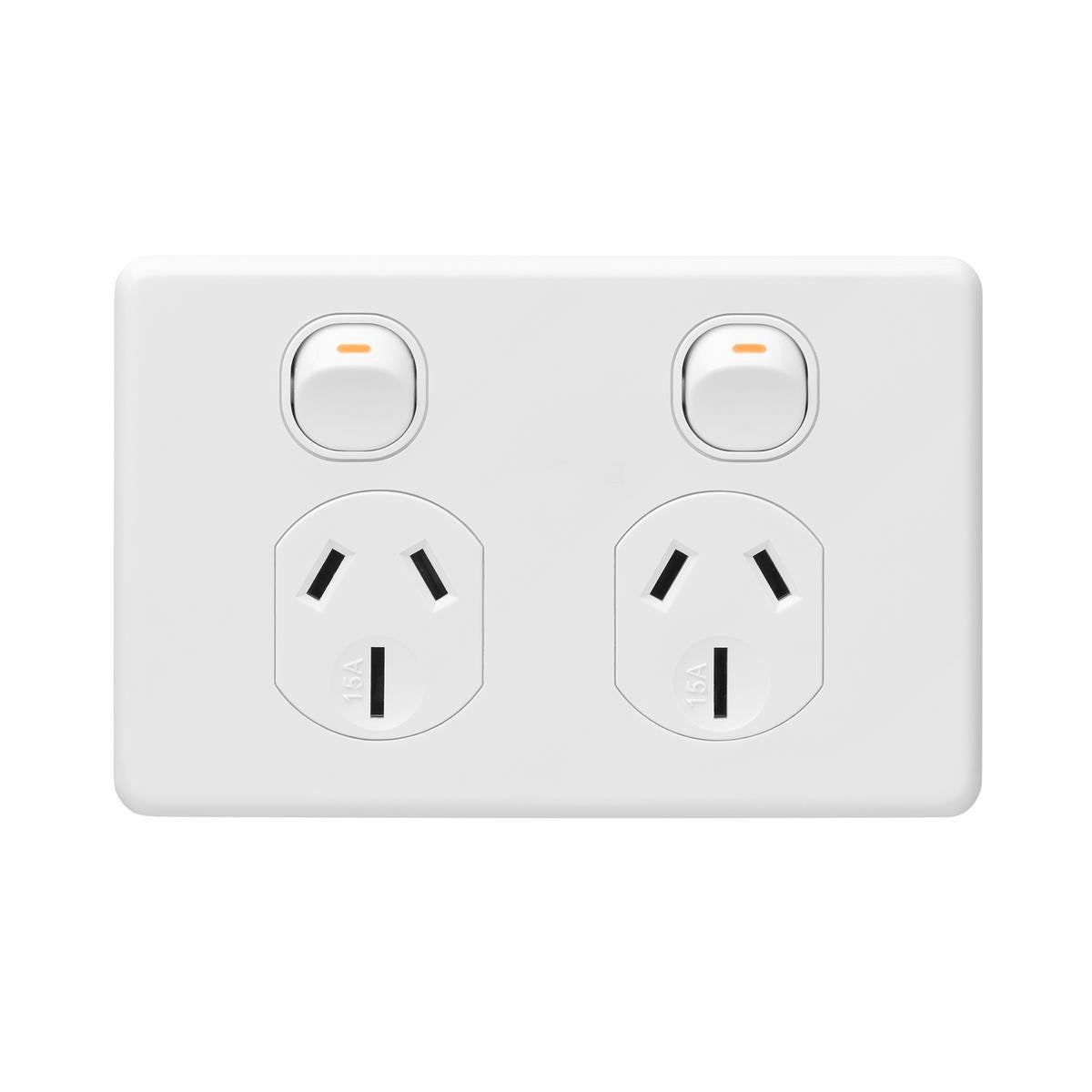 DETA 15Amp X6 Double Power Point - 2 Outlets - Polycarbonate - Durable - SuperSaverAU - view 1