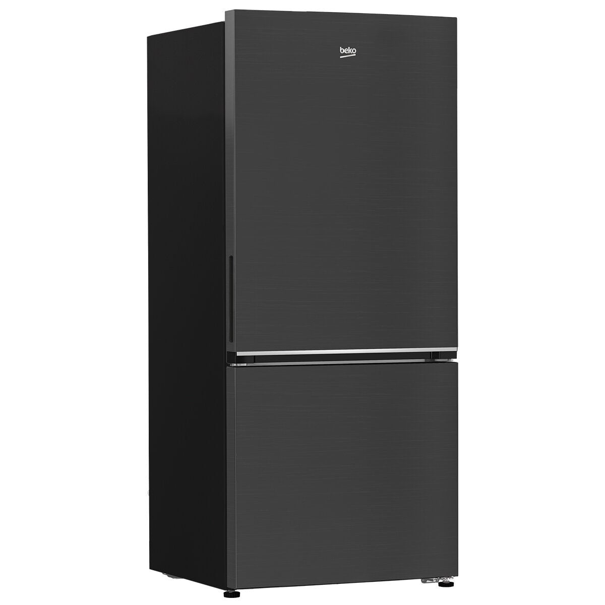Beko 445L bottom mount fridge - dark pearl steel, NeoFrost dual cooling, 4.5 star rating - BBMB445PDX