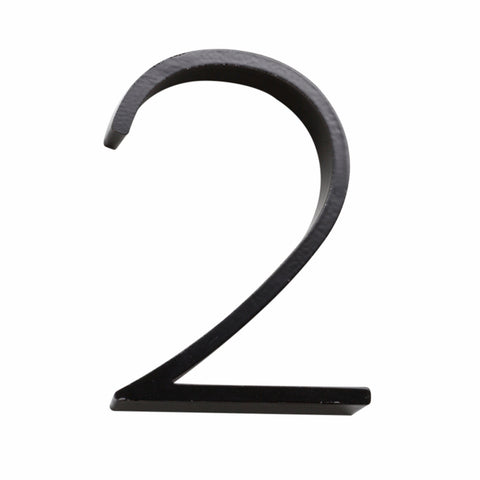 Sandleford Slimline House Number 2 120mm Black Steel, Powder Coated Weather Resistant