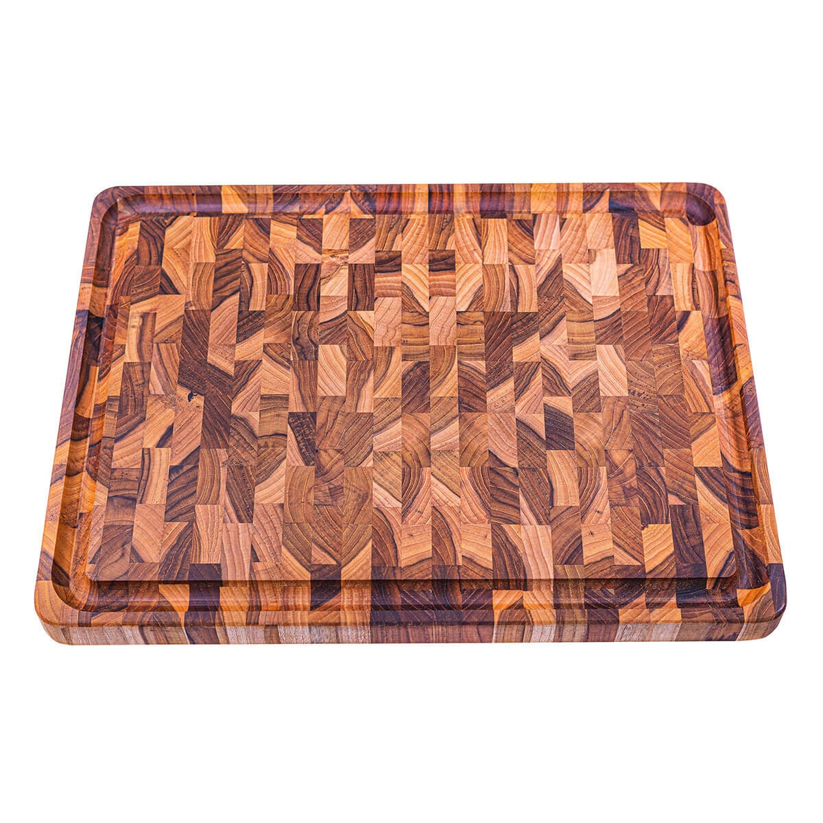 Tramontina Churrasco FSC Teak Wood Cube End Grain BBQ Board - 2.5kg - Natural Finish - 13422351