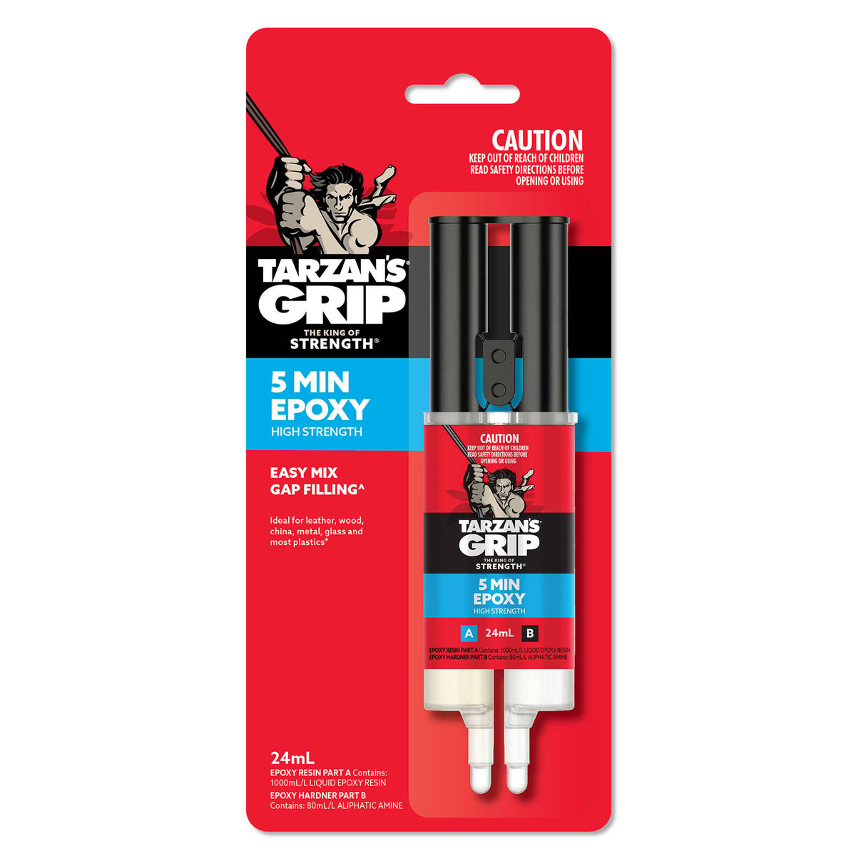 Tarzan's Grip 24ml 5 Minute Epoxy Adhesive - Dries Clear