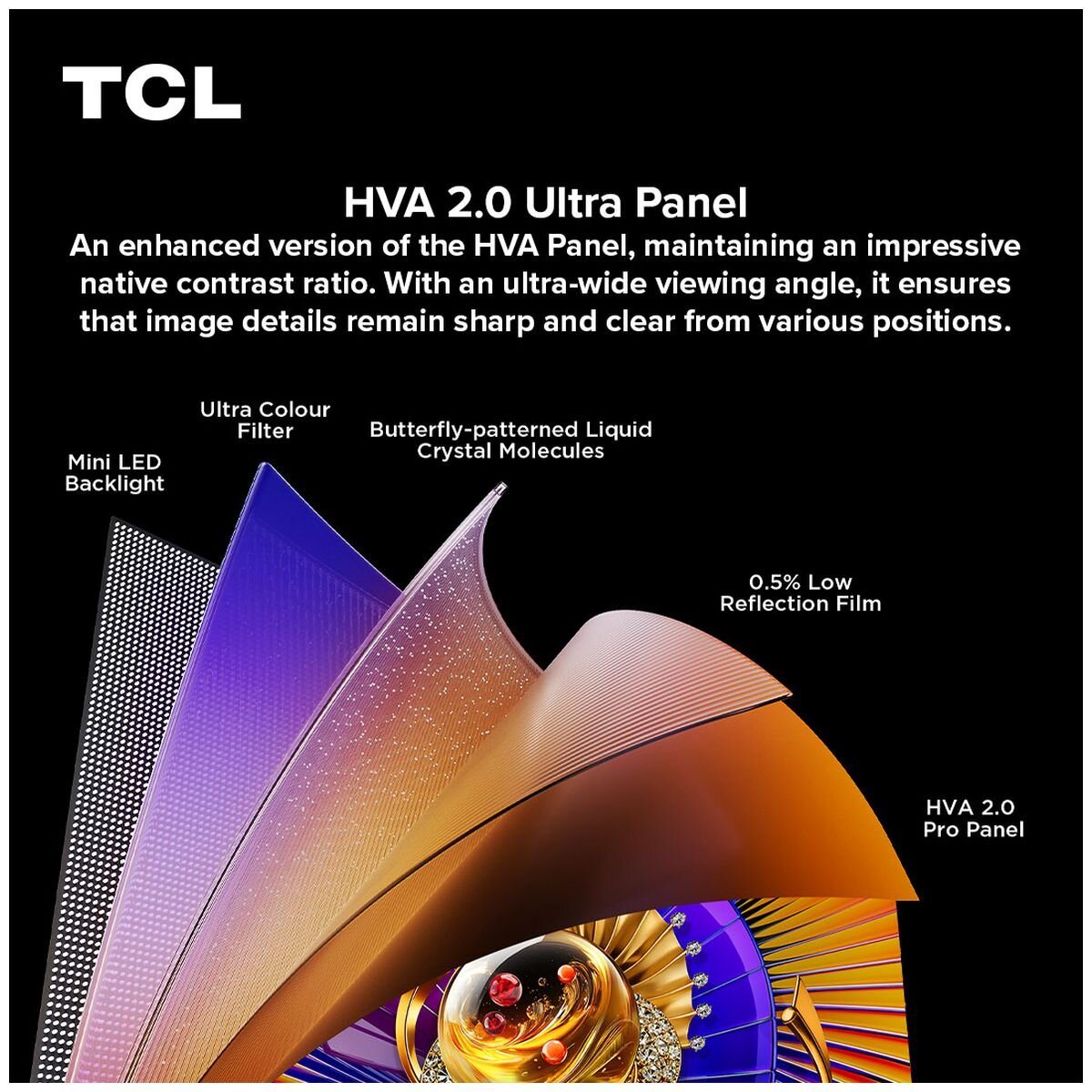 TCL C7L 75-Inch SQD Mini LED 4K UHD Google TV - 144Hz, Full Array Dimming, 5.0 Energy Rating - 75C7L