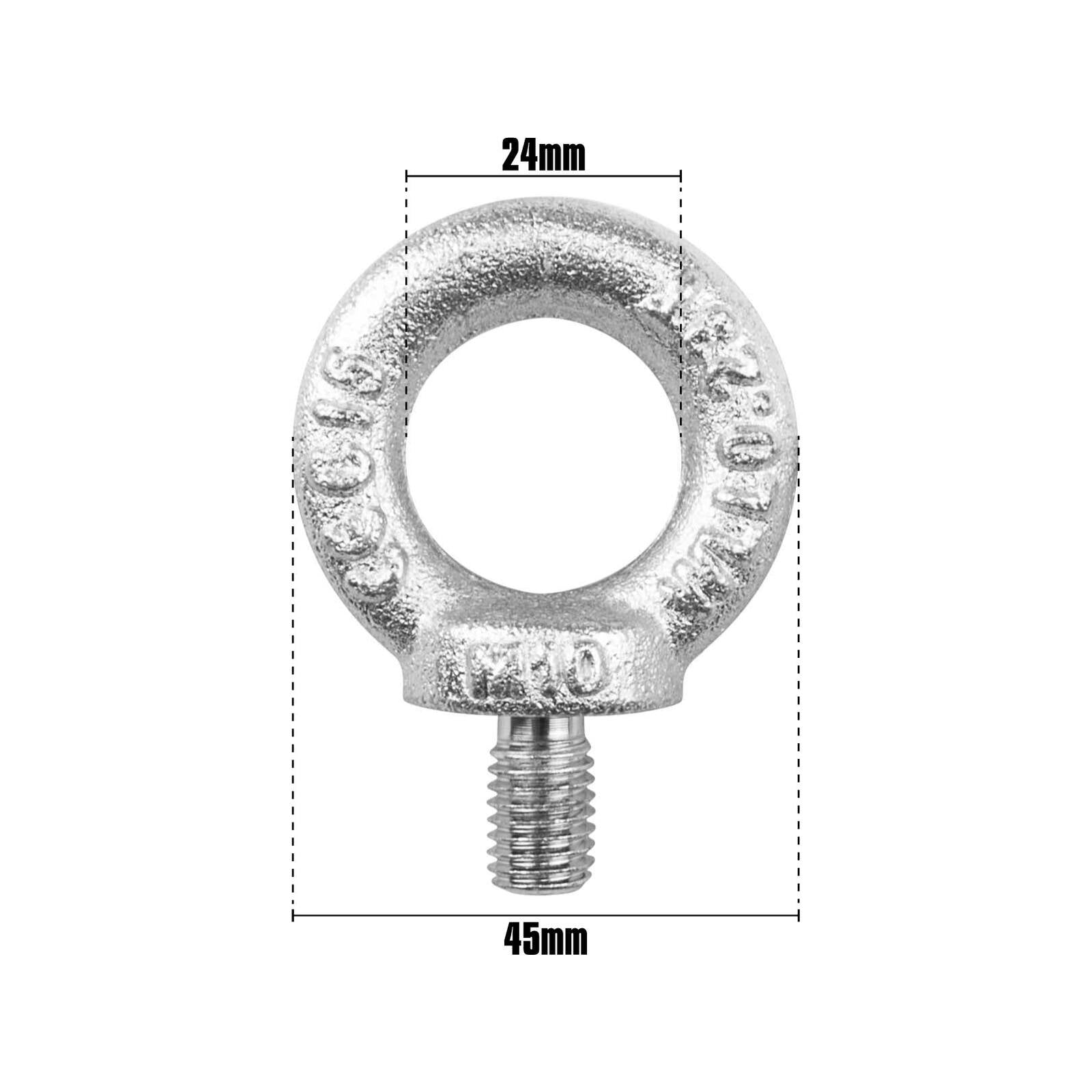 Pinnacle M10 42 x 65 x 13mm Zinc Plated Steel Eye Bolt, 23kg Load
