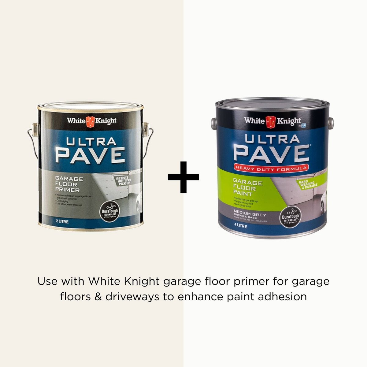White Knight Ultra Pave Garage Floor Paint 4L Medium Grey - Heavy Duty - Durable Finish - SuperSaverAU - view 5