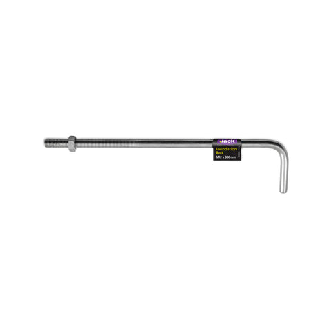 Jack L-Shape Reinforcing Foundation Bolt M12 x 300mm Galvanised Steel