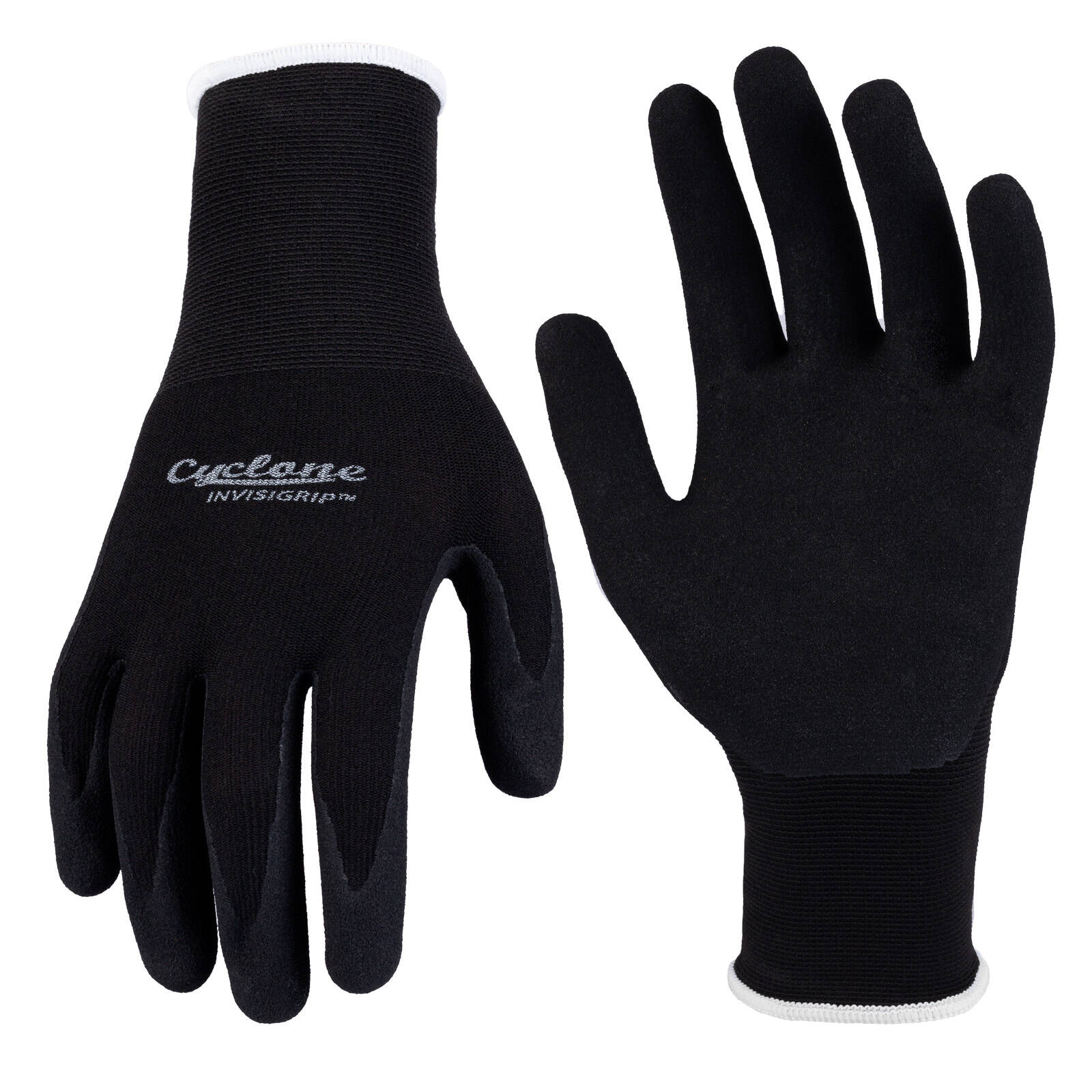 Cyclone Small Invisigrip Tough Gardening Gloves Nylon Nitrile Nonslip Grip