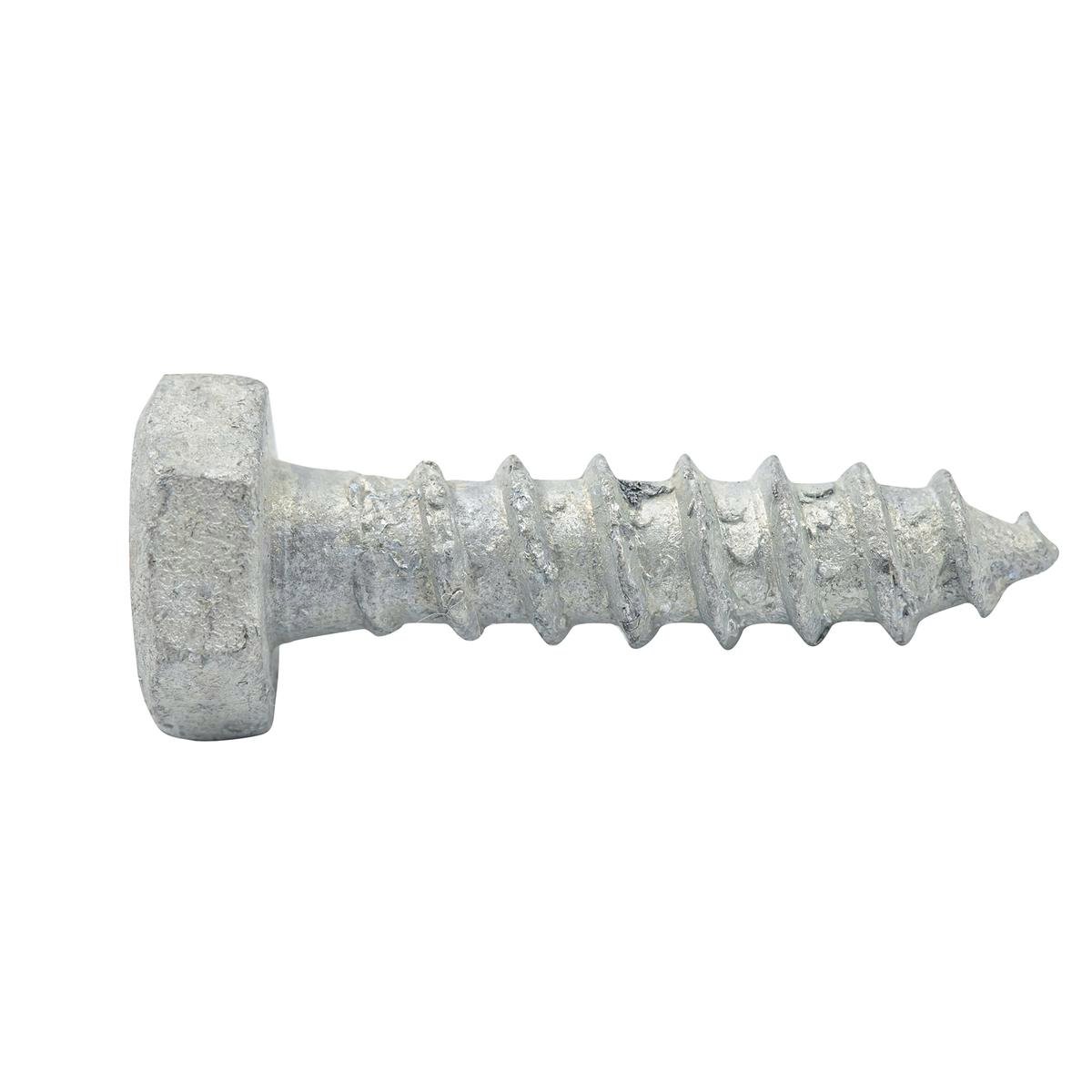 Zenith M6 x 25mm Hot Dipped Galvanised Coach Screw, Hex Head 4.6 Grade Steel