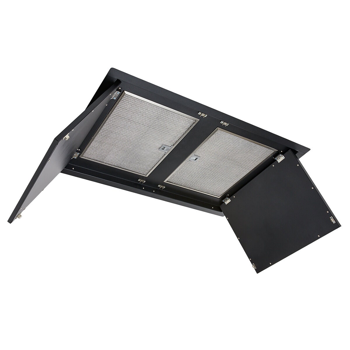 Schweigen 100cm Matte Black Ceiling Cassette Rangehood - ISO Drive SP Motor, 1600m³/h - SCC1000B-SPPAK