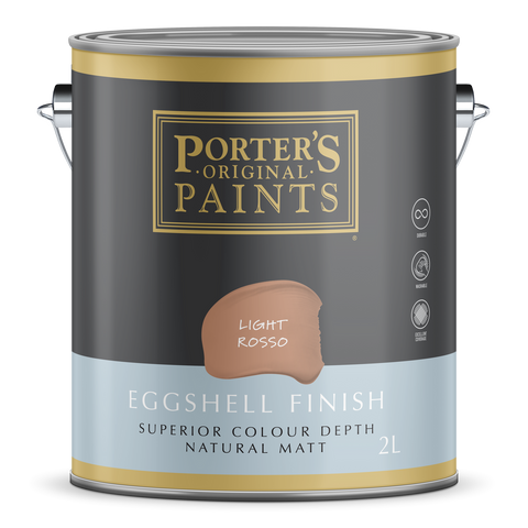 Porter's Paints 2L Light Ross Eggshell Broadwall Interior/Exterior Paint