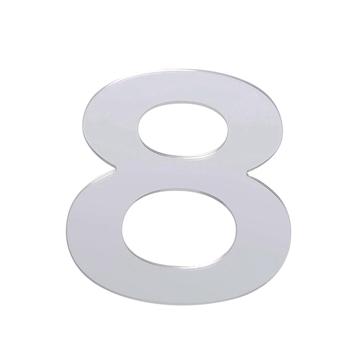 Sandleford 25mm Silver Self Adhesive House Number 8 Weather Resistant